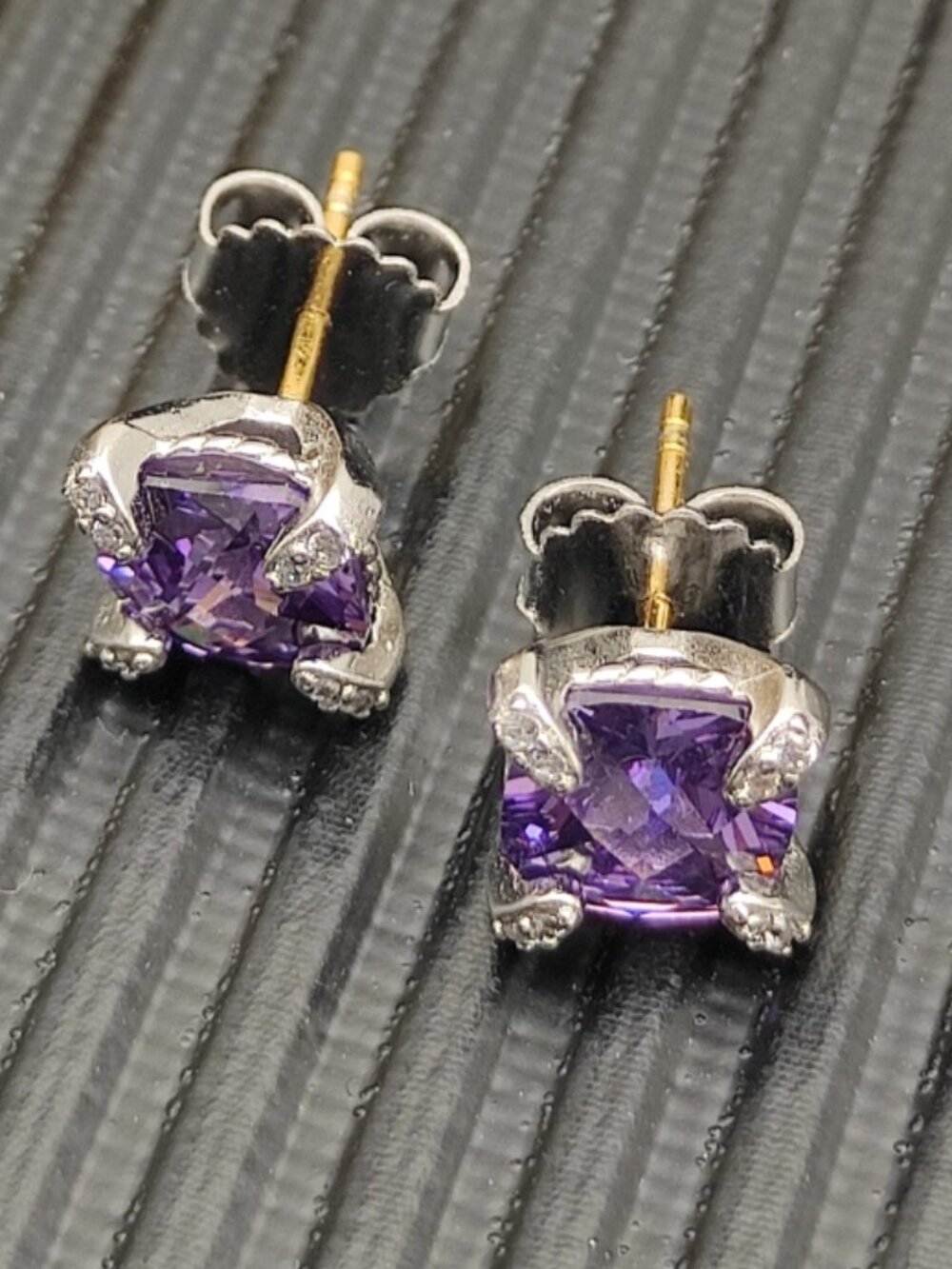 David Yurman 925 Silver Earrings with Original Pouch